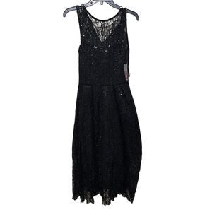 NWT Issue New York Black Sequin Dress M